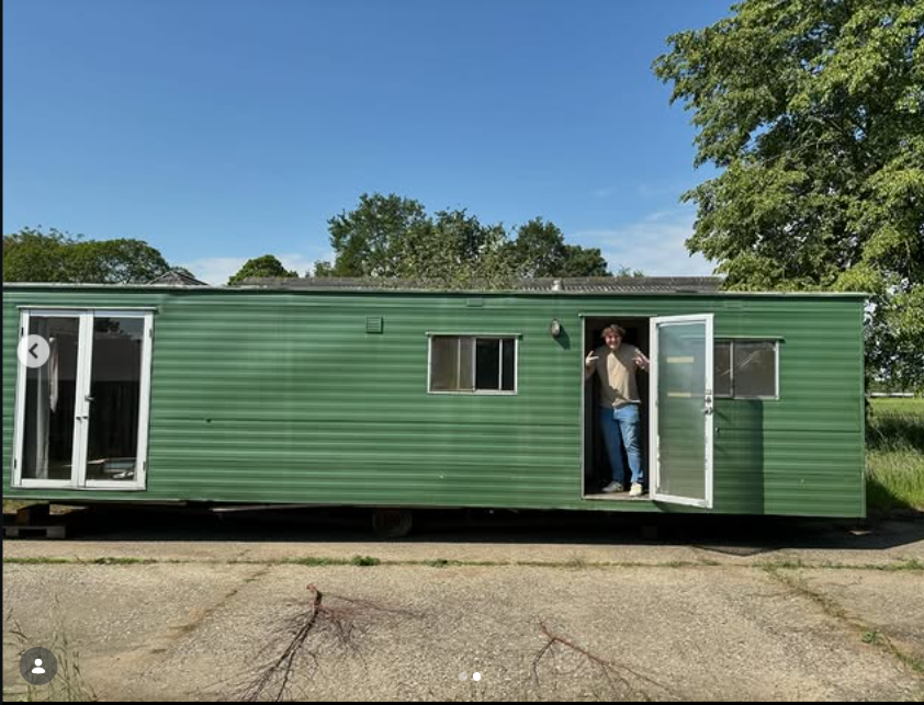 Aankomst van het chalet